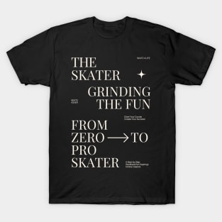 Skateboard streetwear typhography design T-Shirt